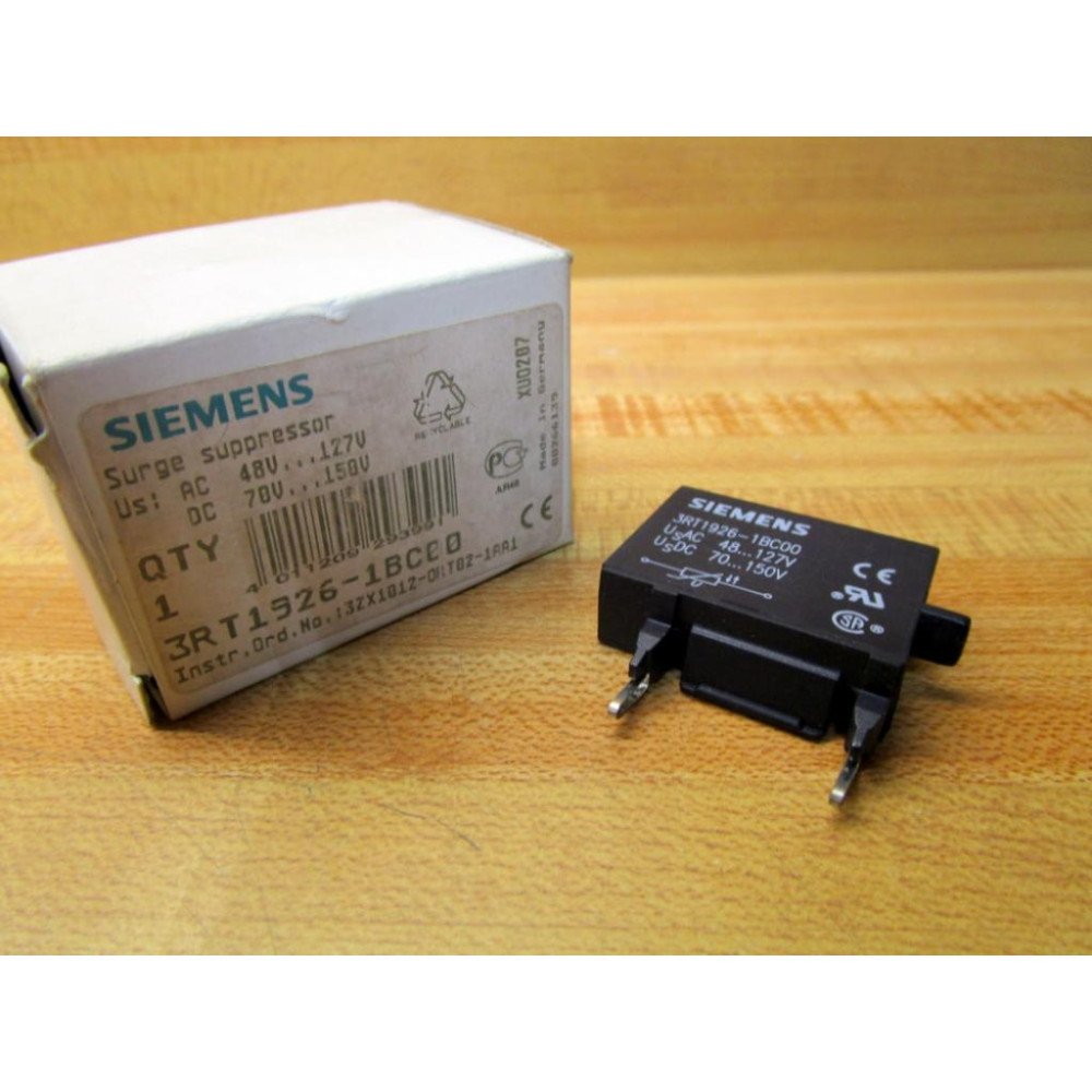 Siemens 3RT1926-1BC00 Surge Suppressor 3RT19261BC00