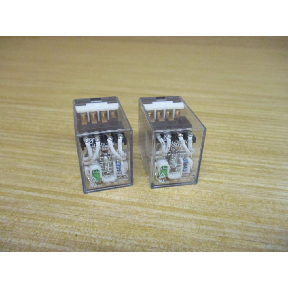 Matsushita HJ4-L-DC24V Relay HJ4LDC24V (Pack of 2) - New No Box