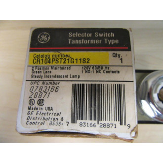 General Electric CR104PST21G11S2 Selector Switch WO Selector Knob