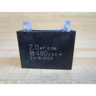 Matsushita SHW-S.58 Capacitor 2.0µF 480VACM SHW-S-58 (Pack of 2) - Used