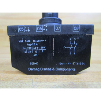 Mannesmann Demag 87461044 Push Button Contact Block SED-K - New No Box