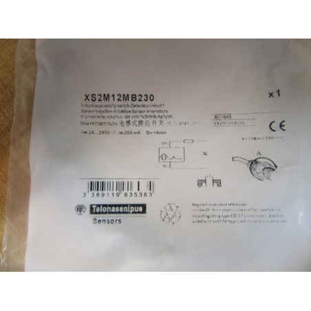 Telemecanique XS2 M12MB230 Inductive Proximity Switch XS2M12MB230