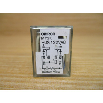 Omron MY2K-US120VAC Relay MY2KUS120VAC - Used