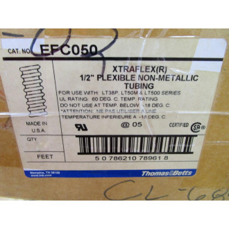 Thomas And Betts EFC050 12" Xtraflex Flexible Tubing 75'