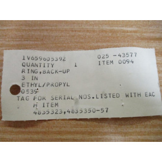 1V659605392 Back-Up Ring 025-43577 - New No Box