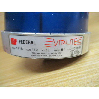 Federal Signal 121S Signal Vita Lite Light Series B1 Blue - Used