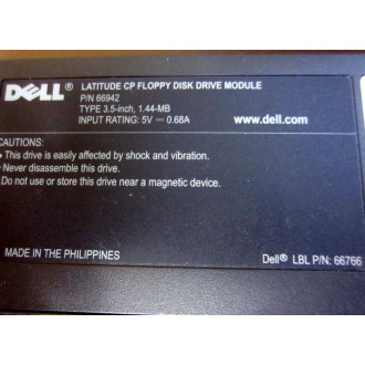 Dell 66942 3.5" Floppy Drive Module 66766 - Used