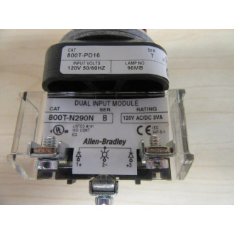 Allen Bradley 800T-PD16 Pilot 800TPD16 800T-PD16R Red