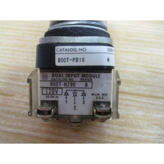 Allen Bradley 800T-PD16 Pilot 800TPD16 Red  800T-PD16R - Used
