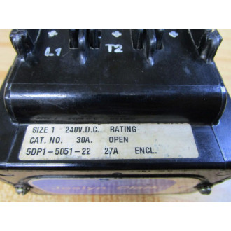 Joslyn Clark 5DP1-5051-22 Contactor 23082.719 Chipped Corner - Used