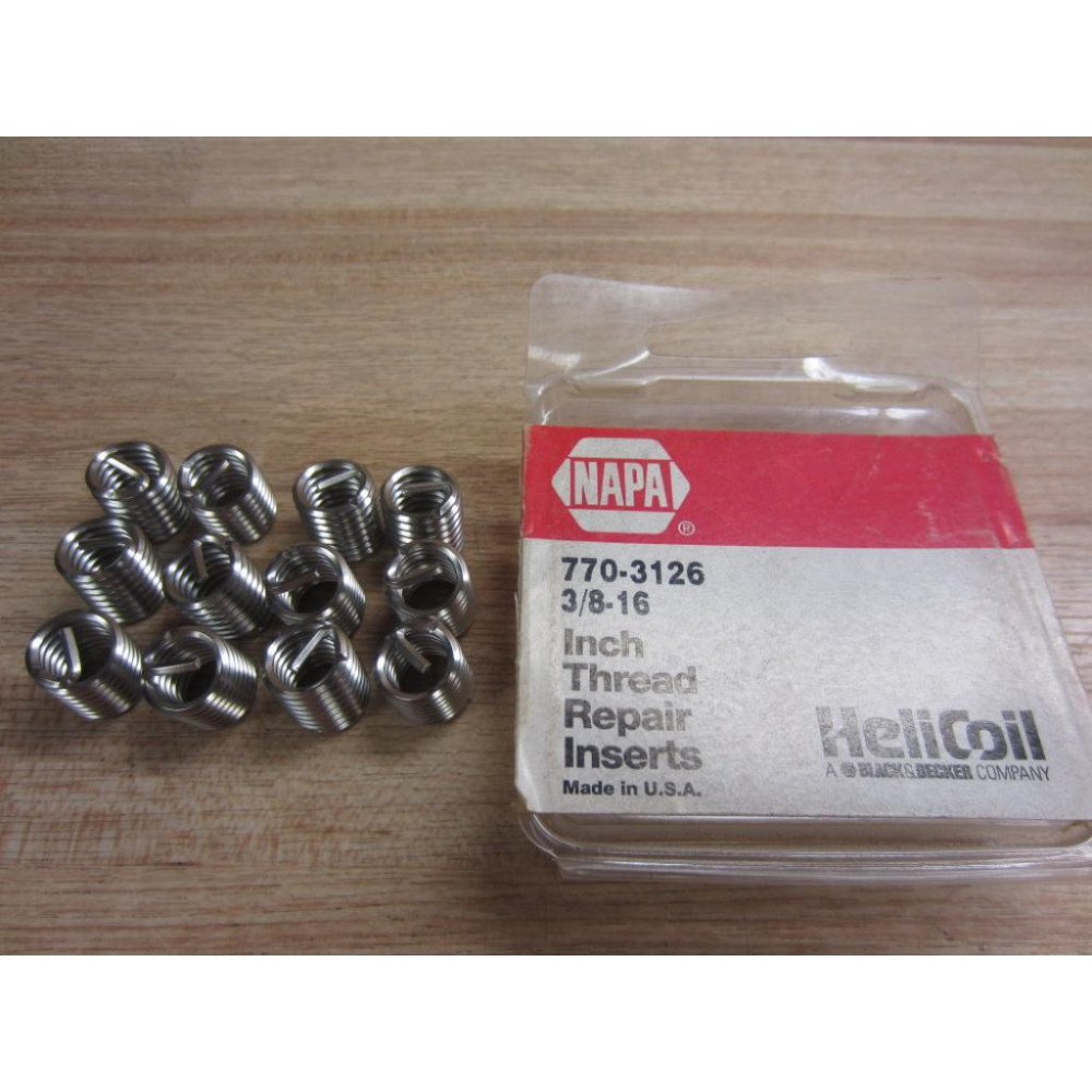 HeliCoil BK 7703126 Thread Repair Inserts 770-3126 38-16 (Pack of 12)