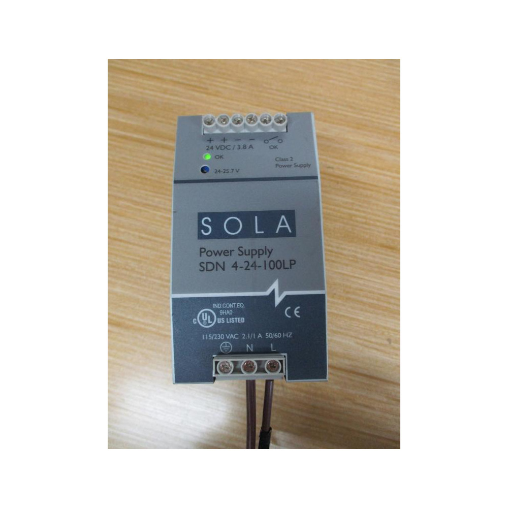 Sola SDN 4-24-100LP Class II Power Supply SDN424100LP - Used Sola SDN 4-24-100LP Class II Power Supply SDN424100LP - Used