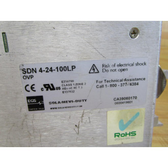 Emerson SDN 4-24-100LP Sola Class II Power Supply SDN424100LP - Used