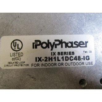 Infinite IX-2H1L1DC48-IG Polyphaser Surge Protector IX2H1L1DC48IG - Used