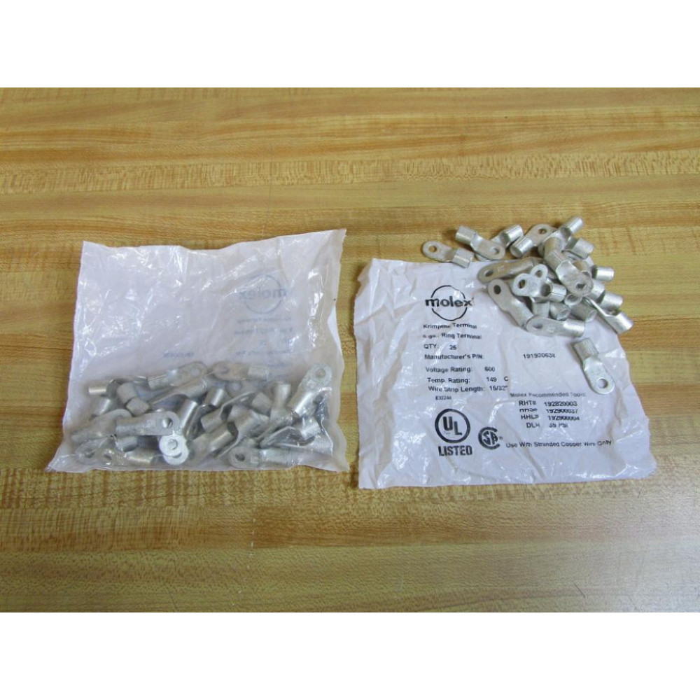 Molex 191930638 Krimptite Ring Terminal ETC E-6 (Pack of 50)