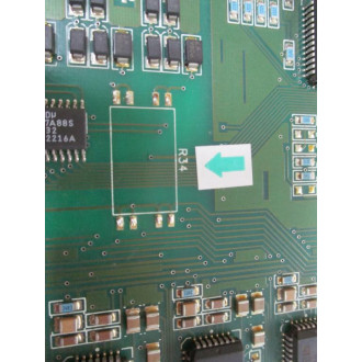 Alcatel 3001121900 Control Board Rev.U, Missing Circuit R34 - Parts Only