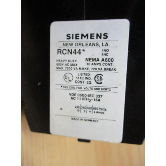Siemens RCN441 Relay RCN44* - Used