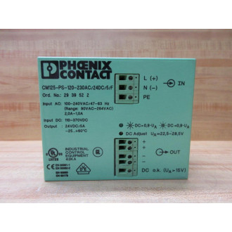 Phoenix Contact CM125-PS-120-230AC24DC5F Power Supply 2939522 110-370VDC