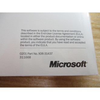 Microsoft X06-31437 Windows NT Workstation 4.00 1-2CPU Software