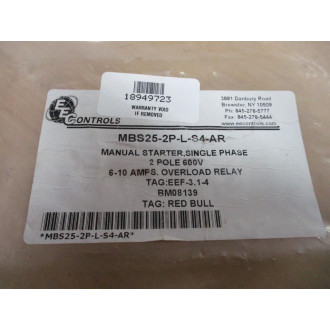 EEC Controls MBS25-2P-L-S4-AR AEG Starter