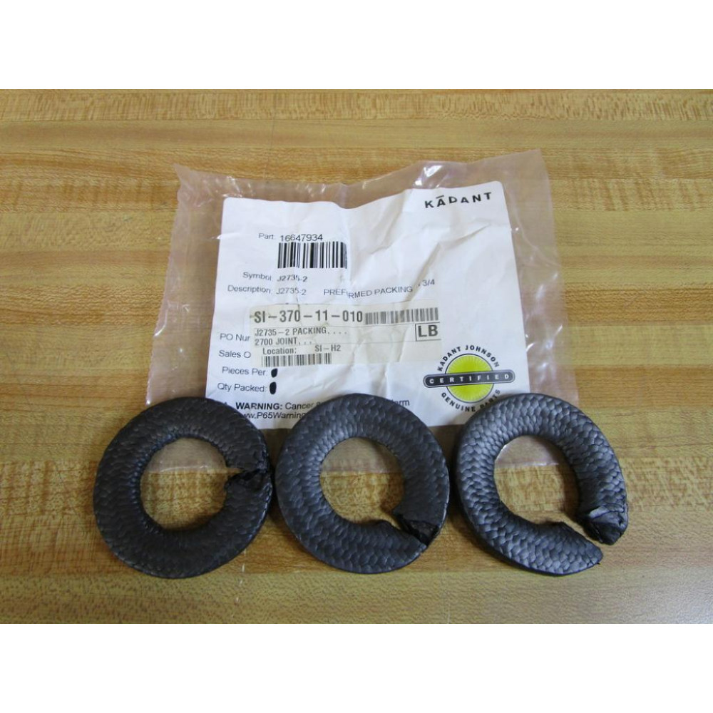 Kadant Johnson 16647934 Preformed Packing J2735-2 (Pack of 3)