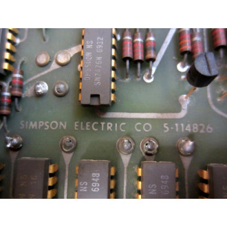 Simpson Electric 5-114826 Circuit Board 5114826 - Used