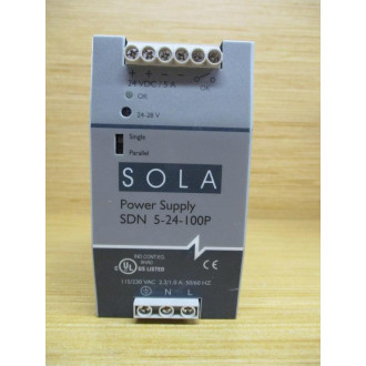 Sola SDN 5-24-100P Power Supply SDN524100P - Used