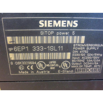 Siemens 6EP1333-1SL11 Power Supply 6EP13331SL11 - Used