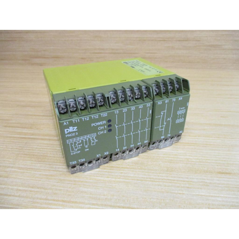 Pilz PNOZ-3-24VDC-5S-1O-1W Safety Relay 474894 Chipped - Used