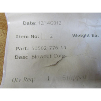 Generic 50502-776-14 Blowout Core 5050277614 - New No Box