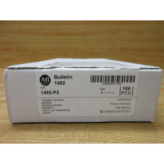 Allen Bradley 1492-P2 Terminal Block 1492P2 (Pack of 100)