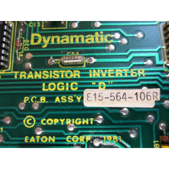Dynamatic 70-205-2 Transistor Inverter Logic "D" PCB 702052 E15-564-106R - New No Box