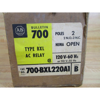 Allen Bradley 700-BXL220A1 AC Relay 700BXL220A1 SER. B
