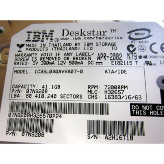 Allen Bradley 6189-HD300 IBM 30GB Hard Disk Drive 6189HD300 - New No Box