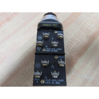 Allen Bradley 800T-J2H9 3 Pos. Selector Switch 800TJ2H9 W(3) N.O.-N.C. Contacts