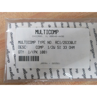 Multicomp RC12G330JT Carbon Resistor RC12G330JT (Pack of 100)