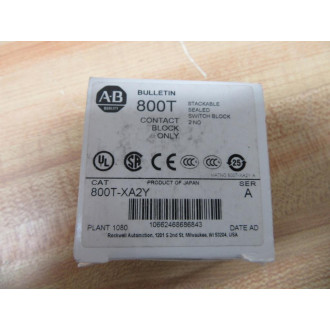 Allen Bradley 800T-XA2Y Contact Block 800TXA2Y
