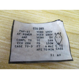 Philips ECG 285 Transistor ECG285 (Pack of 9) - New No Box