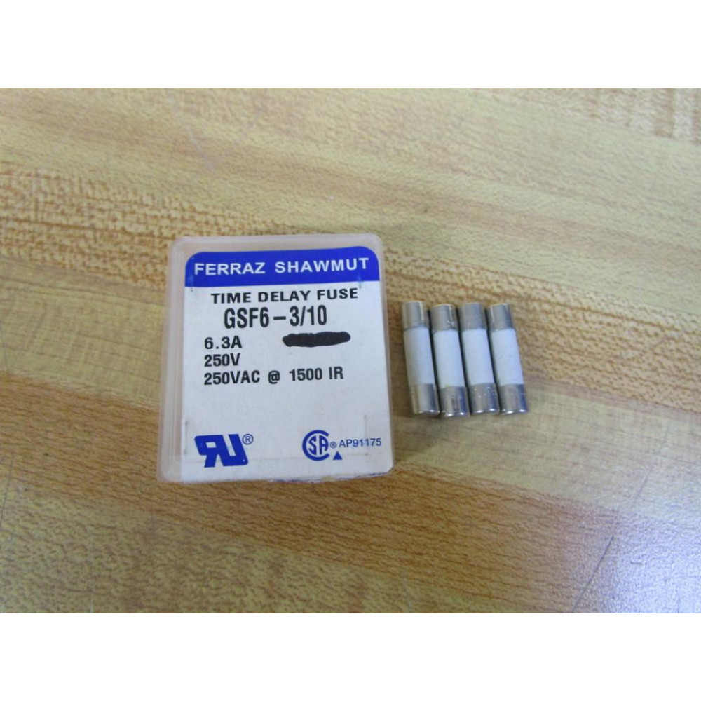 Ferraz  Shawmut GSF6-310 T-6.3A-H (Pack of 4)