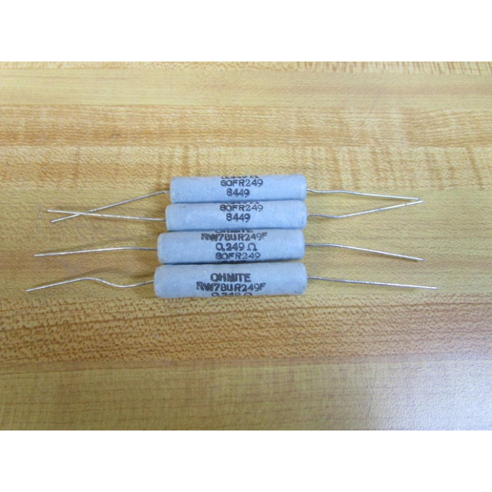 Ohmite RW78UR249F Resistor 0.249Ω 80FR249 (Pack of 4) - New No Box