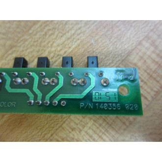 Intecolor 140356-020 Switch Board 140356020 - Used