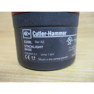 Cutler Hammer E26BL Eaton Stack Light Base Assembly, Red - New No Box
