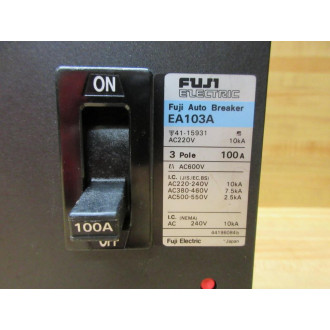 Fuji EA103A-100 Auto Breaker 3P 100A EA103A - New No Box