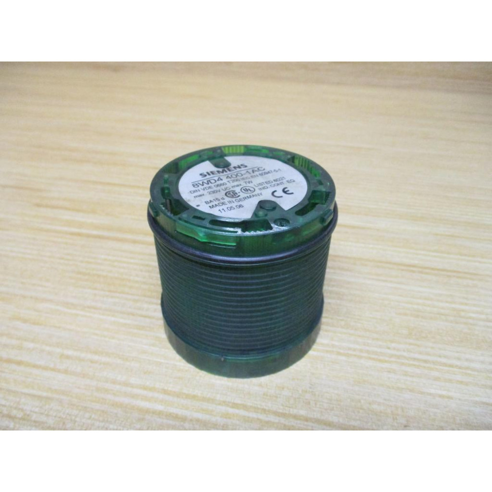 Siemens 8WD4 400-1AC Cont. Signal Column 8WD44001AC W Light Element - Used Siemens 8WD4 400-1AC Cont. Signal Column 8WD44001AC W Light Element - Used