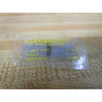 Allen Bradley RC05GF225J Resistor 2.2 MEG OHMS BB2255 (Pack of 50)