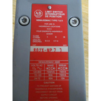 Allen Bradley 802X-NP7 Limit Switch 802XNP7 Z-24818 Operator - New No Box
