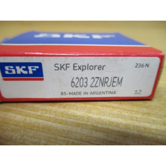 SKF 6203 2ZNRJEM Ball Bearing 6203-2ZNC3GJN (Pack of 2)