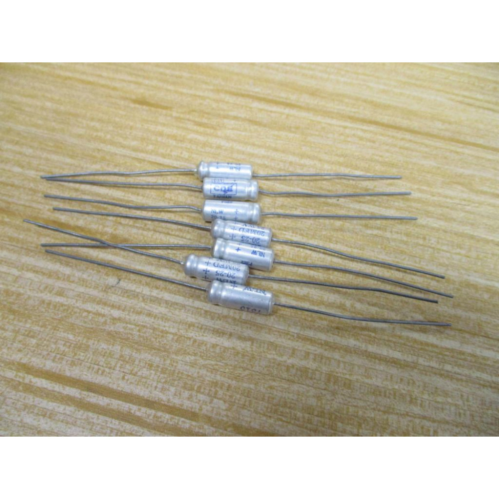 CDE NLW 20-25 Capacitor 20MFD 25WV (Pack of 7) - New No Box
