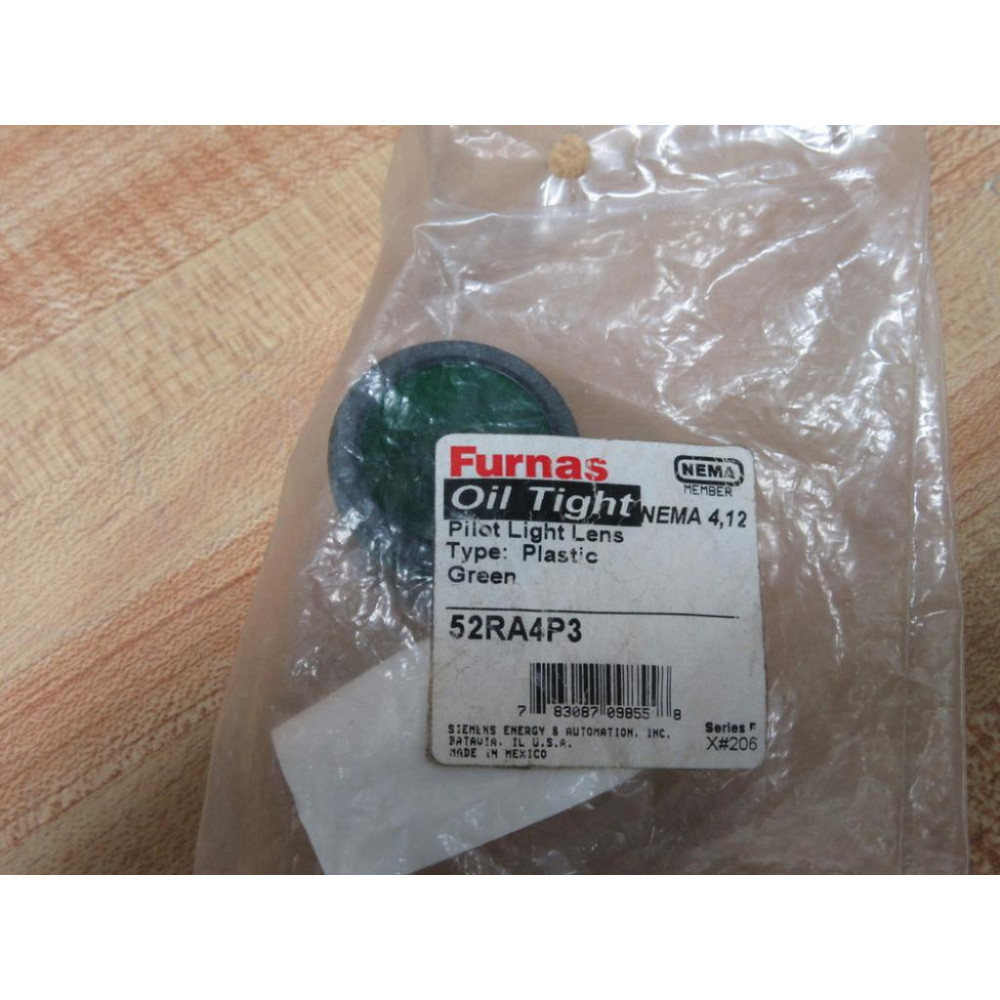 Siemens Furnas 52RA4P3 Siemens Green Plastic Lens Series F