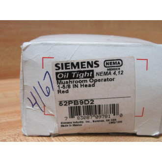 Siemens 52PB9D2 Mushroom Operator WBlack Operator